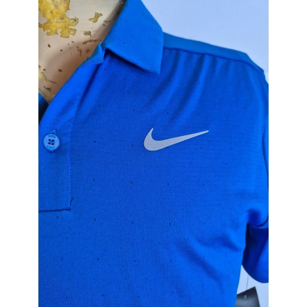 Nike Golf Mens Dri-Fit Short Sleeve Polo Shirt Small Blue NEW NWT